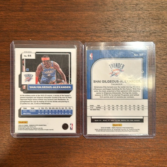 Shai Gilgeous Alexander 2 card Lot!! - Picture 2 of 2